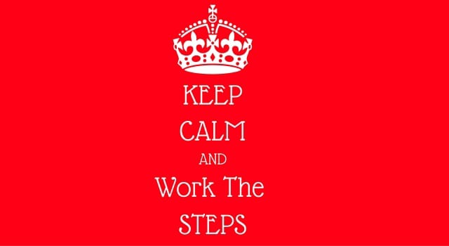 image of keep calm and work steps